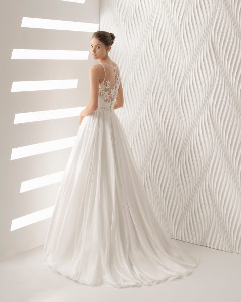 High Waist Satin Wedding Dress 2018