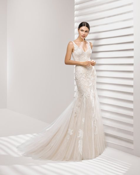 High Waist Satin Wedding Dress 2018