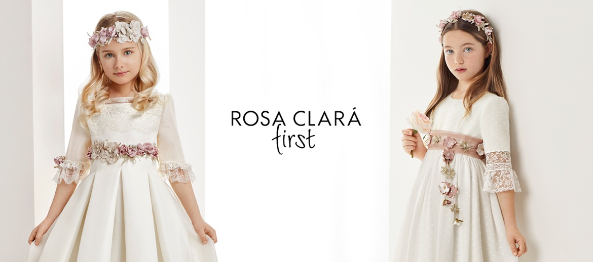 vestidos de comunión ideales para niñas - rosa clará